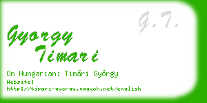 gyorgy timari business card